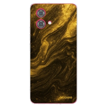 Picasee Motorola Moto G84 5G Hülle - Transparentes Silikon - Black