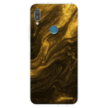 Picasee Huawei Y6 2019 Hülle - Transparentes Silikon - Black