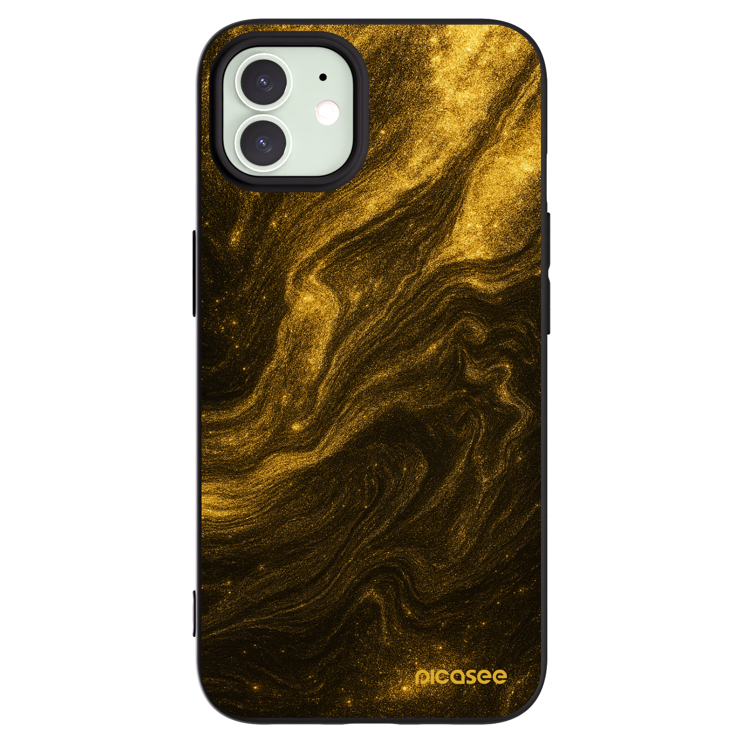 Picasee Apple iPhone 12 Hülle - Schwarzes Silikon - Black