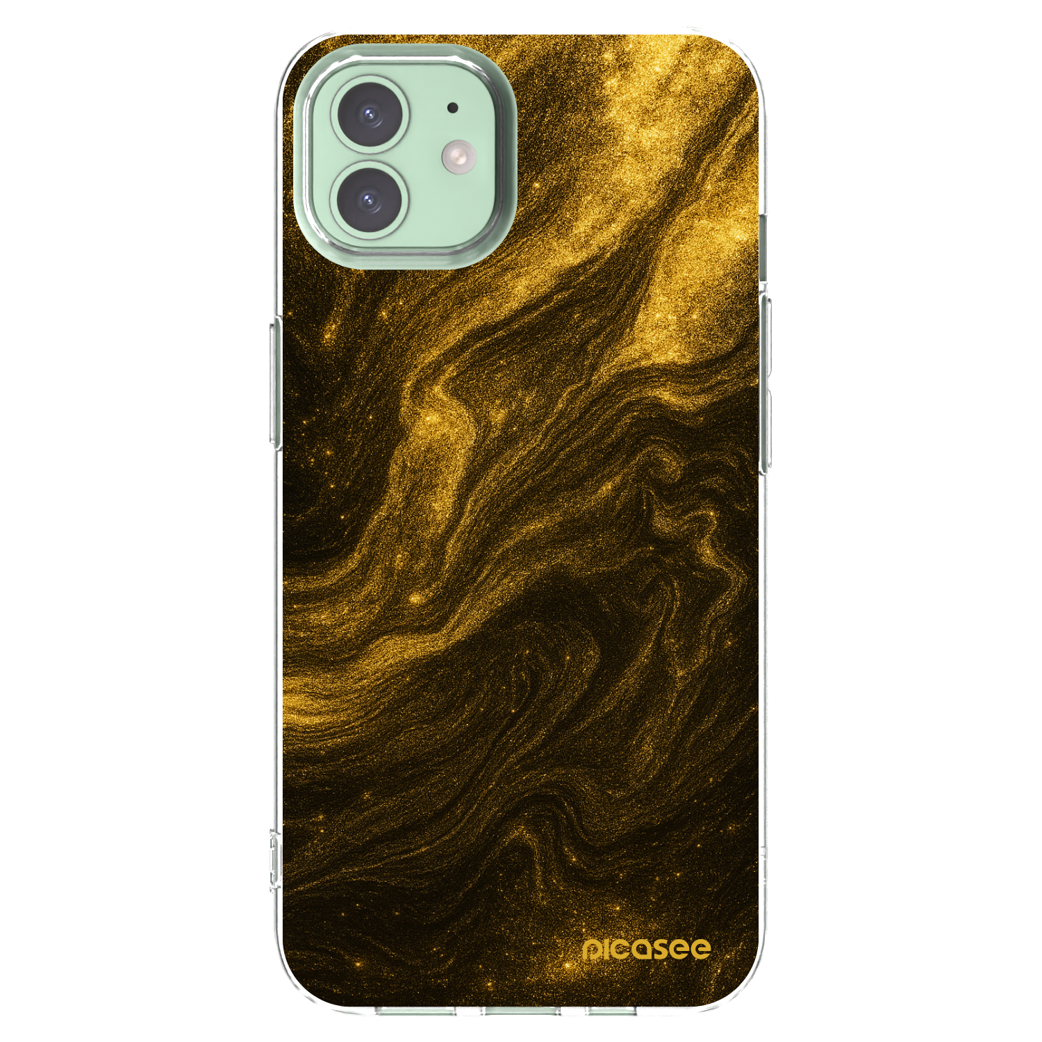 Picasee Apple iPhone 12 Pro Hülle - Transparentes Silikon - Black