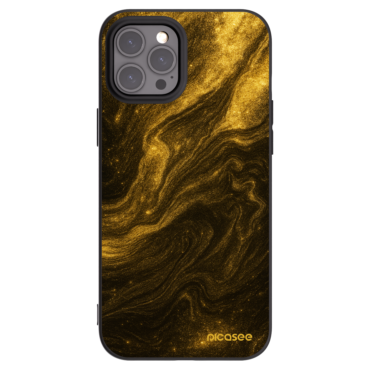 Picasee Apple iPhone 12 Pro Max Hülle - Schwarzes Silikon - Black