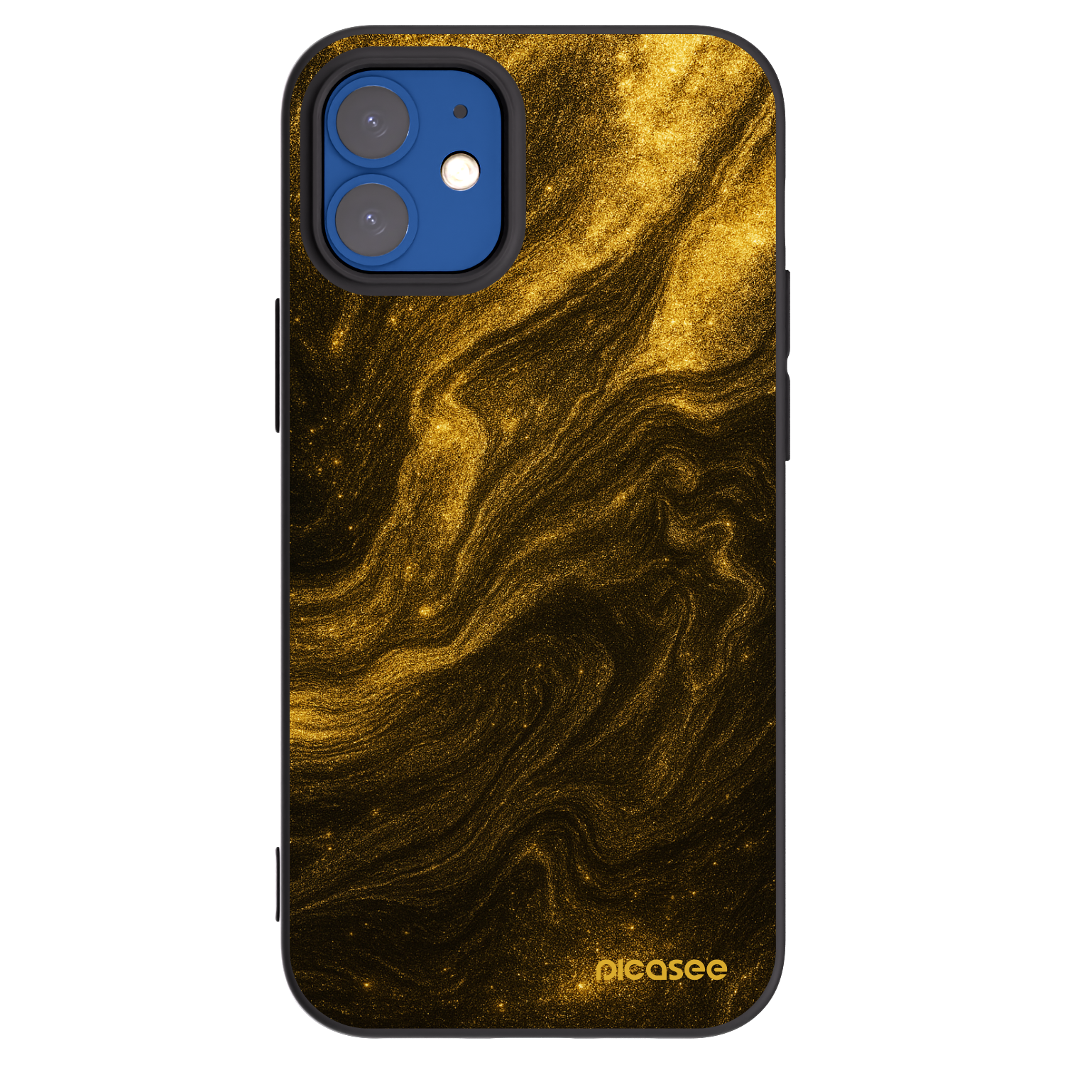 Picasee Apple iPhone 12 mini Hülle - Schwarzes Silikon - Black