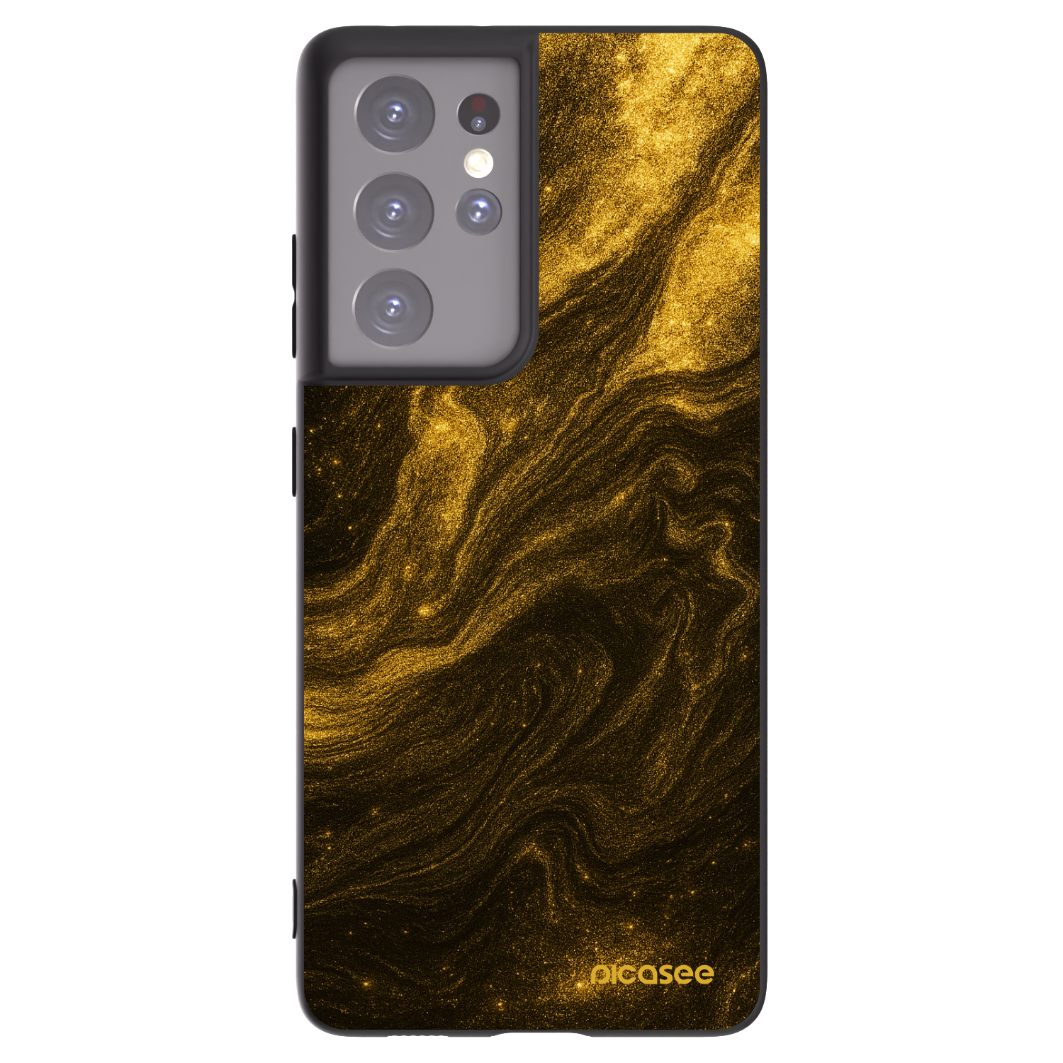 Picasee Samsung Galaxy S21 Ultra 5G G998B Hülle - Schwarzes Silikon - Black