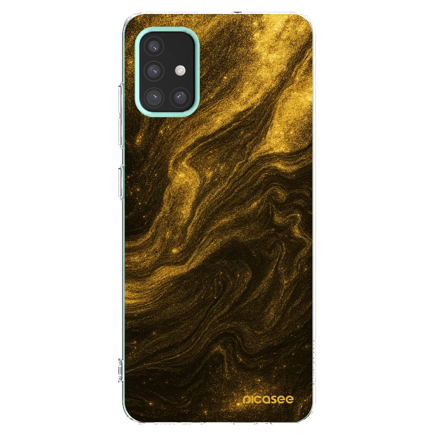 Picasee Samsung Galaxy M31s Hülle - Transparentes Silikon - Black
