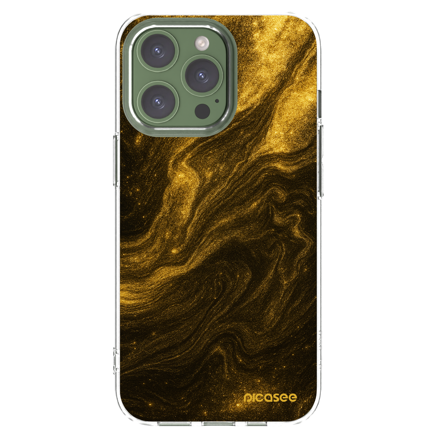 Picasee Apple iPhone 13 Pro Hülle - Transparentes Silikon - Black