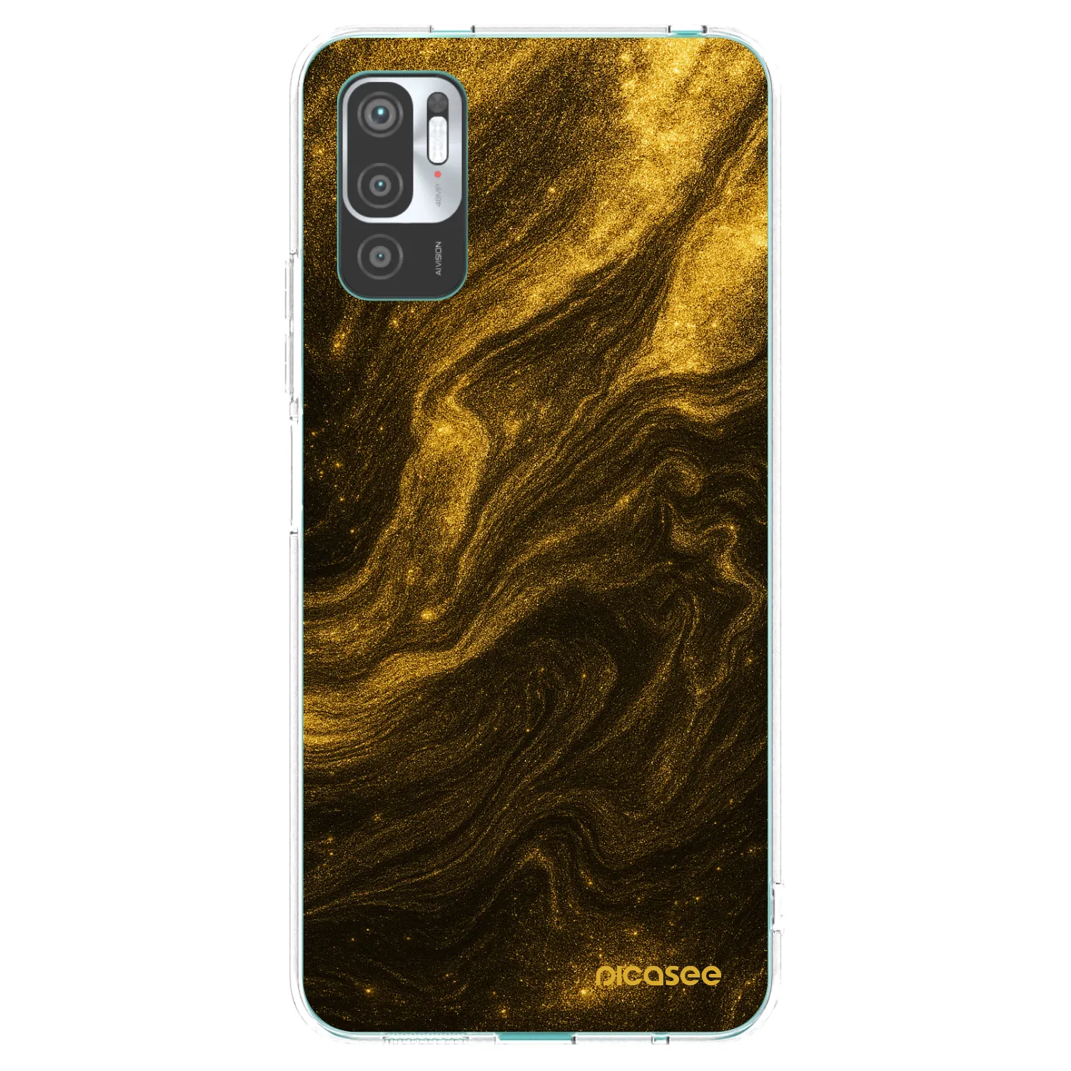 Picasee Xiaomi Redmi Note 10 5G Hülle - Transparentes Silikon - Black