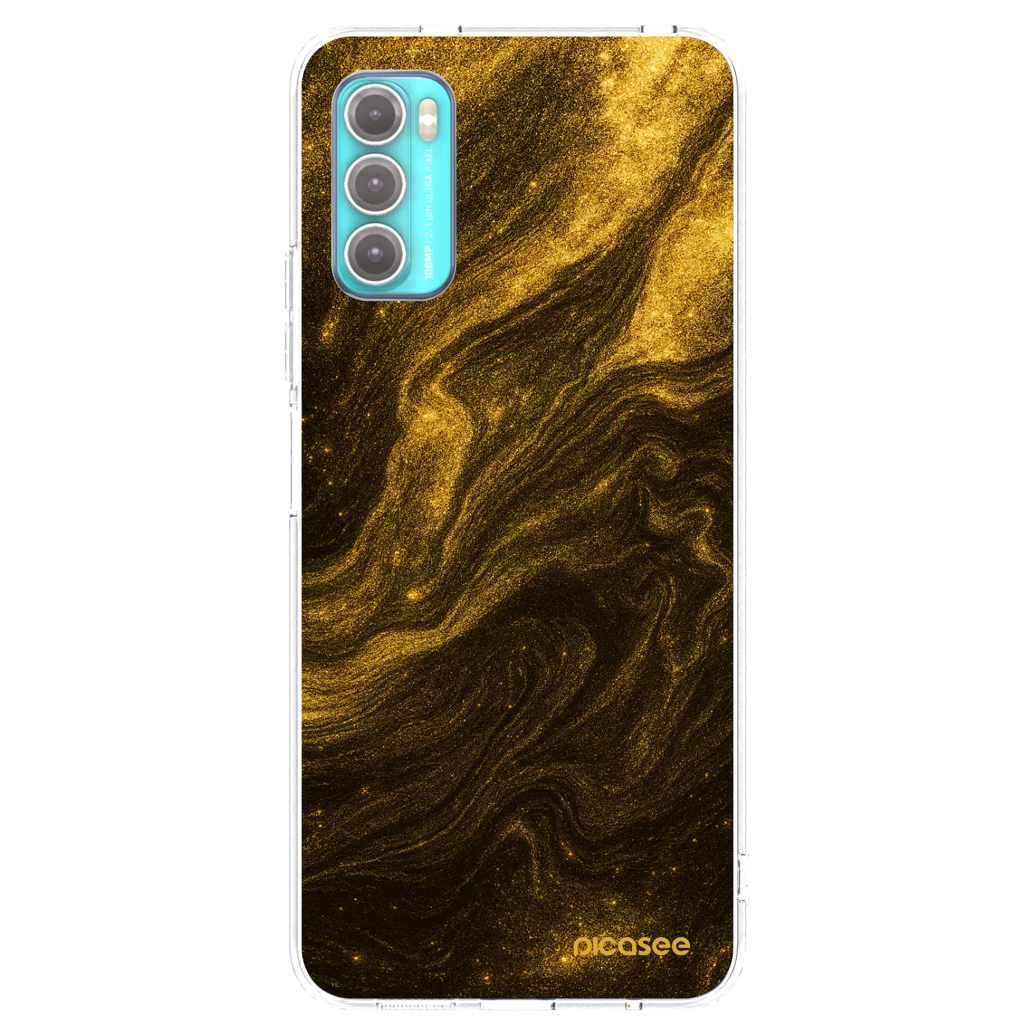 Picasee Motorola Moto G60 Hülle - Transparentes Silikon - Black