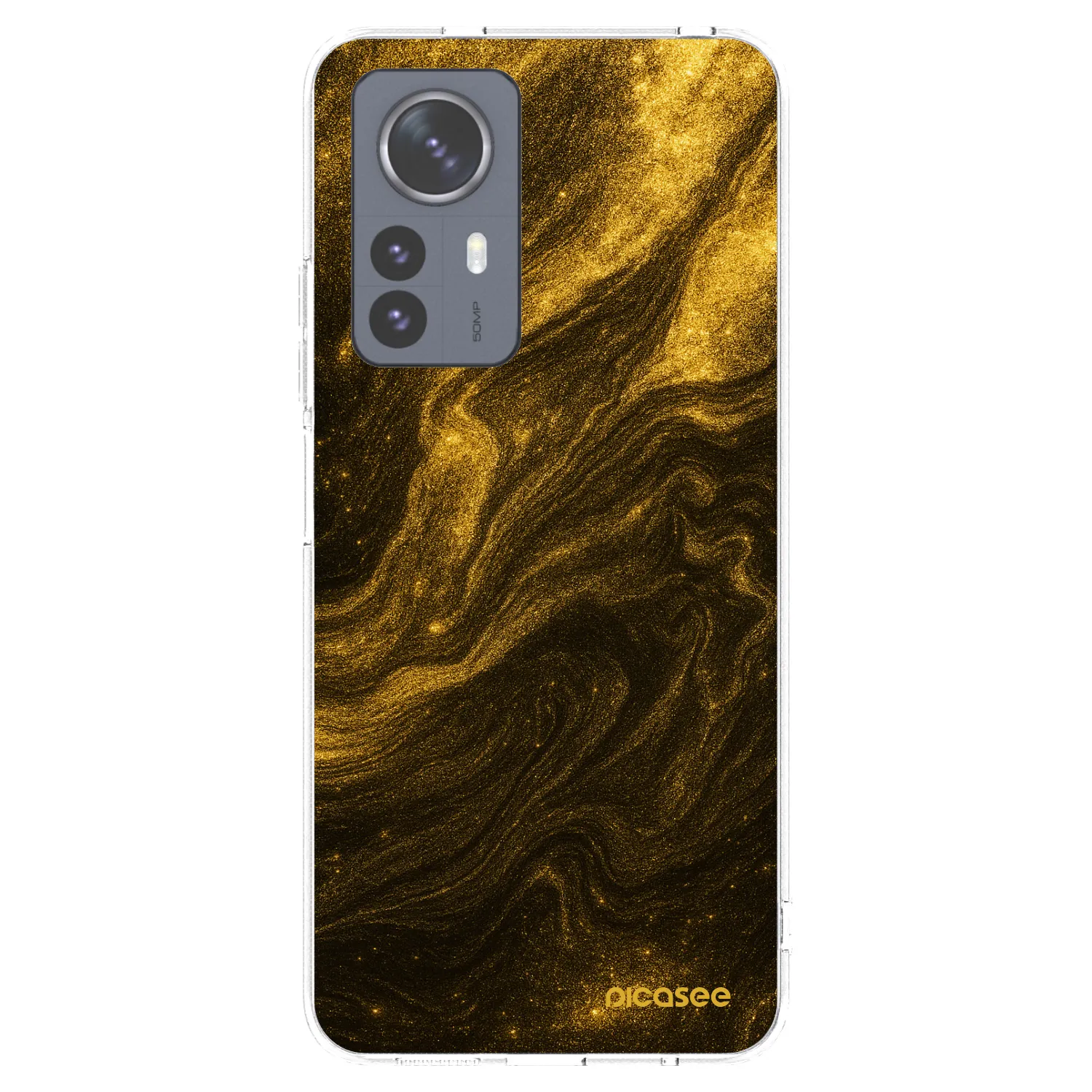 Picasee Xiaomi 12 Pro Hülle - Transparentes Silikon - Black