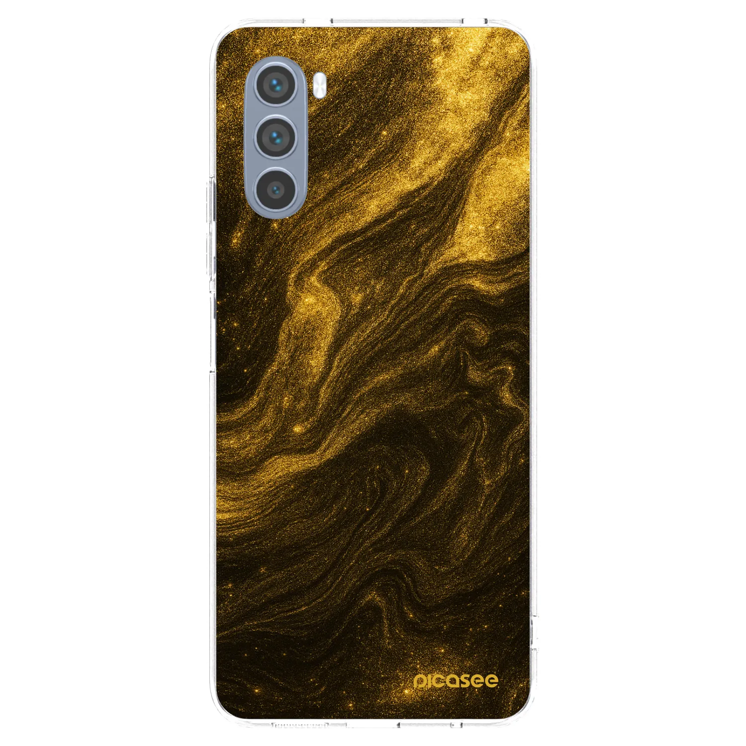 Picasee Motorola Moto G62 Hülle - Transparentes Silikon - Black
