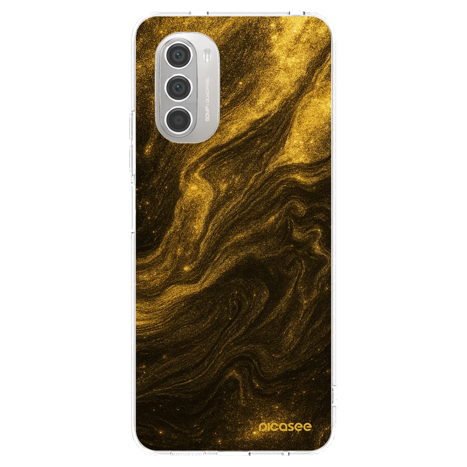 Picasee Motorola Moto G51 Hülle - Transparentes Silikon - Black