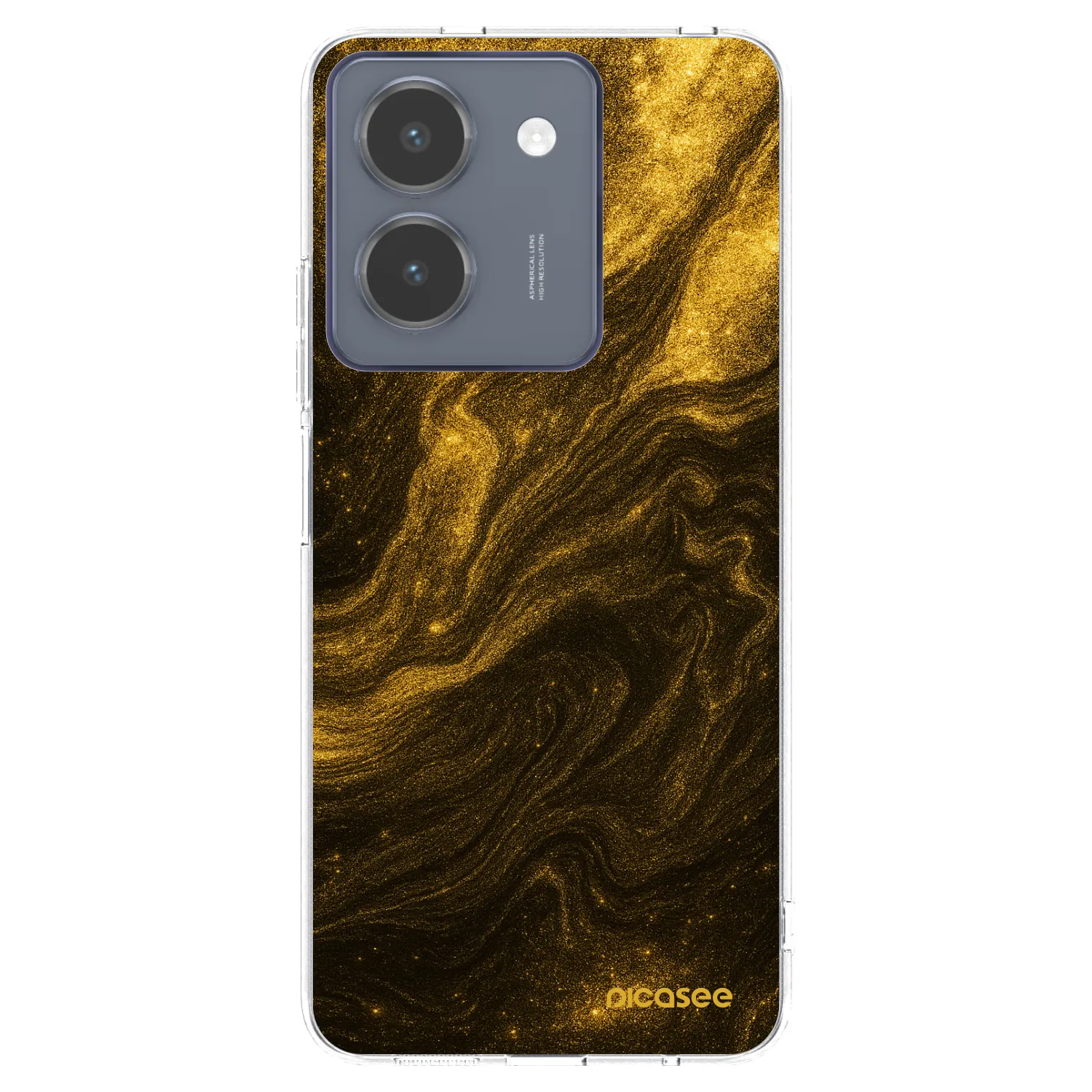 Picasee Vivo Y36 4G Hülle - Transparentes Silikon - Black