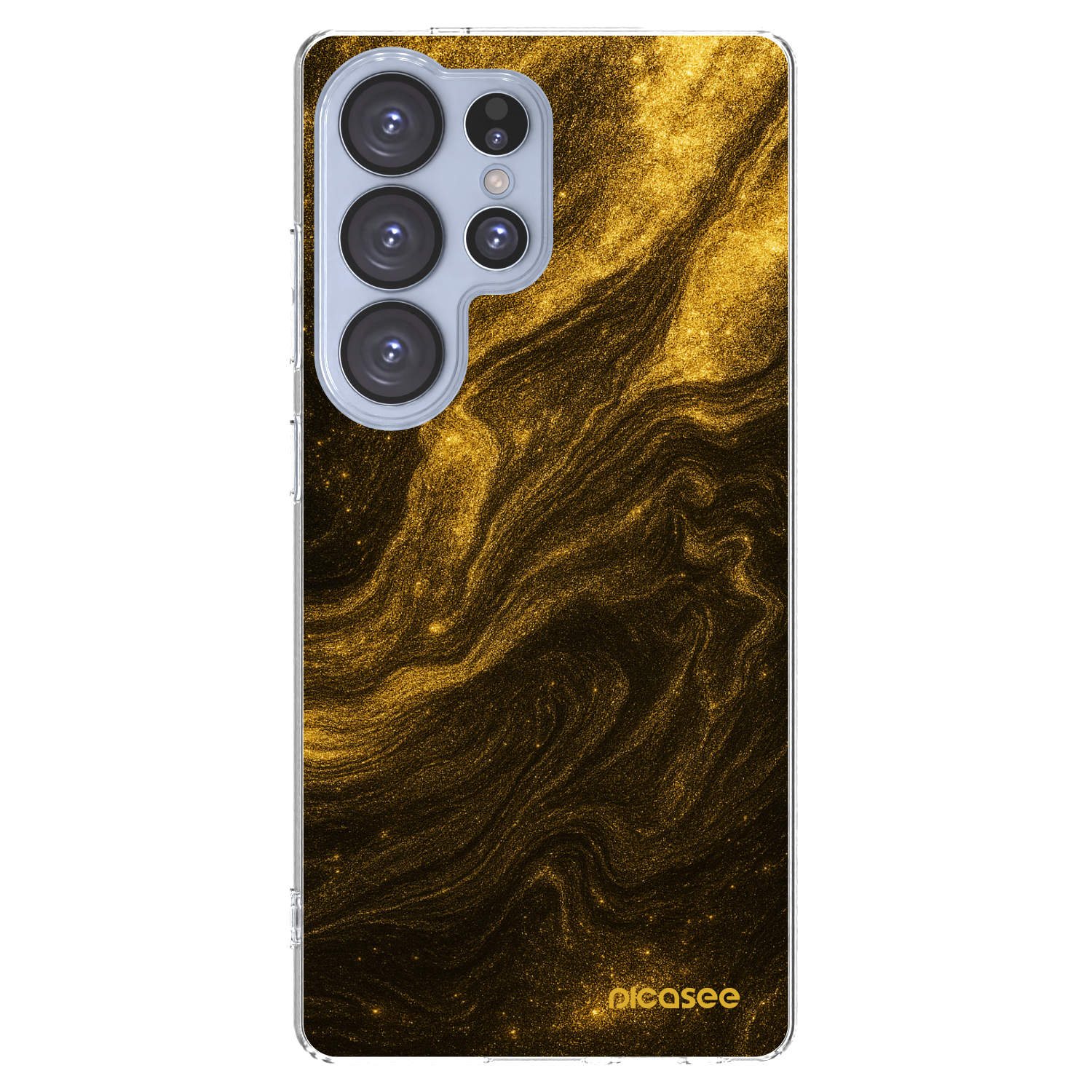 Picasee Samsung Galaxy S25 Ultra 5G Hülle - Transparentes Silikon - Black