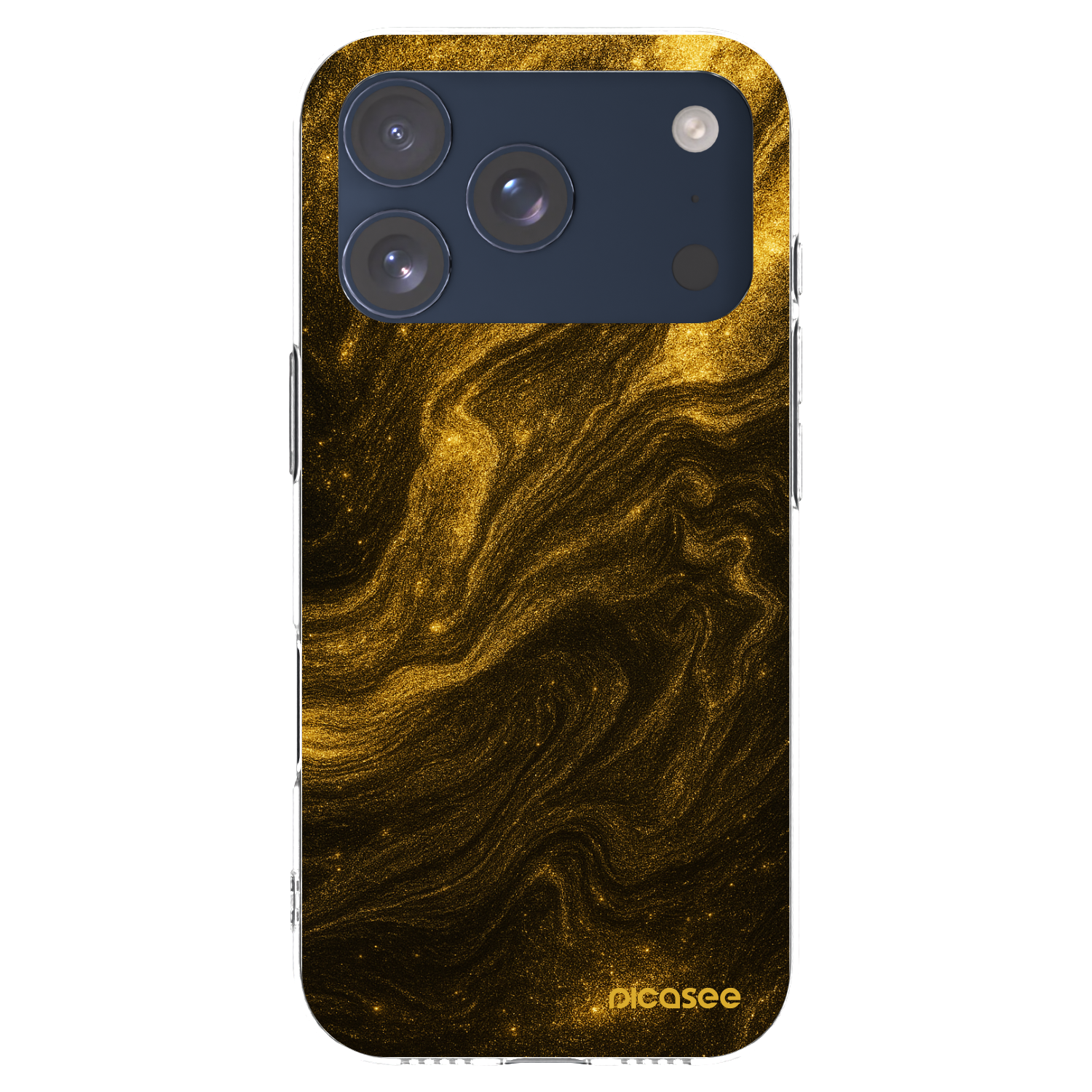Picasee Apple iPhone 17 Pro Hülle - Transparentes Silikon - Black