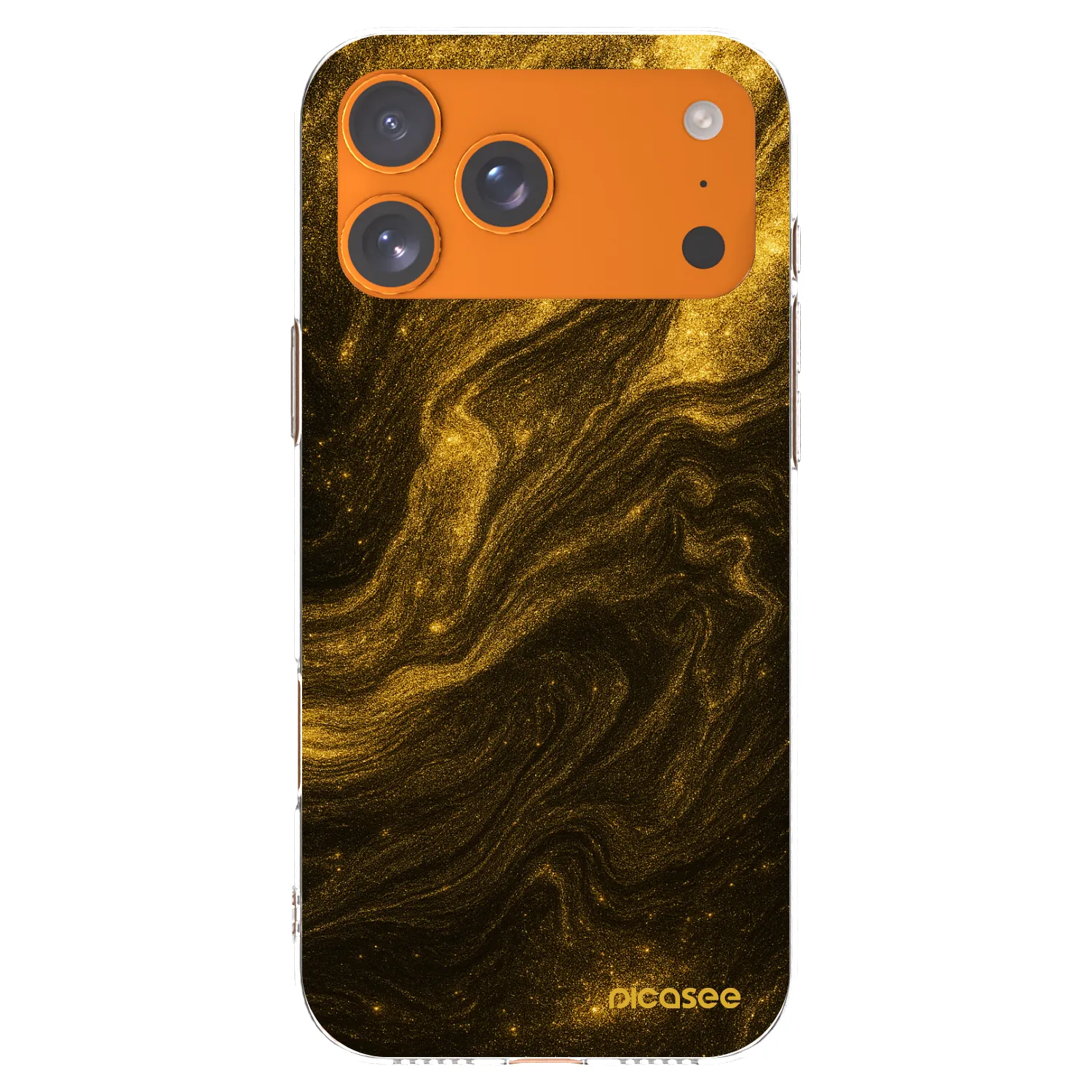 Picasee Apple iPhone 17 Pro Max Hülle - Transparentes Silikon - Black