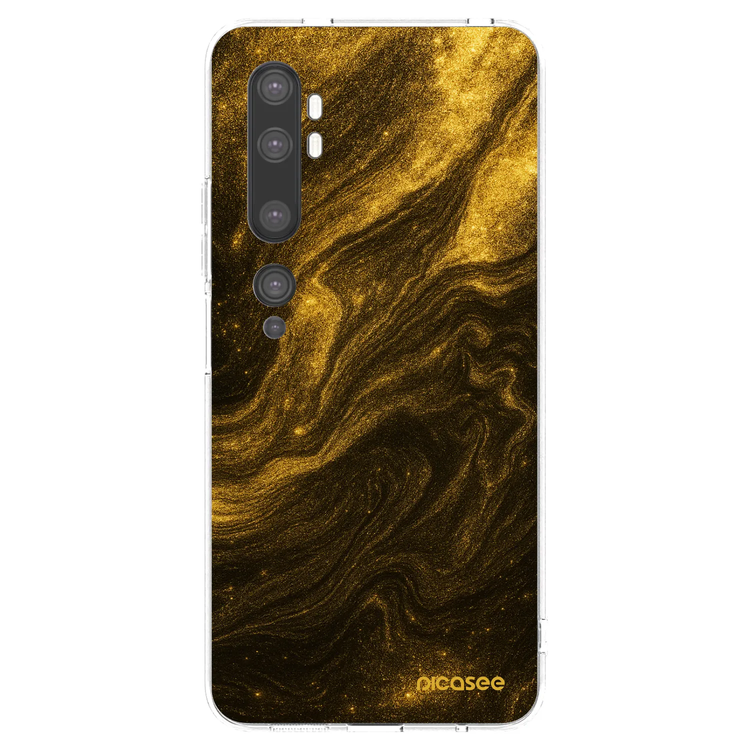 Picasee Xiaomi Mi Note 10 (Pro) Hülle - Transparentes Silikon - Black