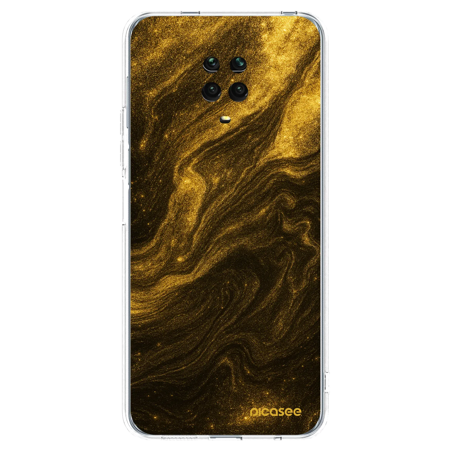 Picasee Xiaomi Redmi Note 9 Pro Hülle - Transparentes Silikon - Black