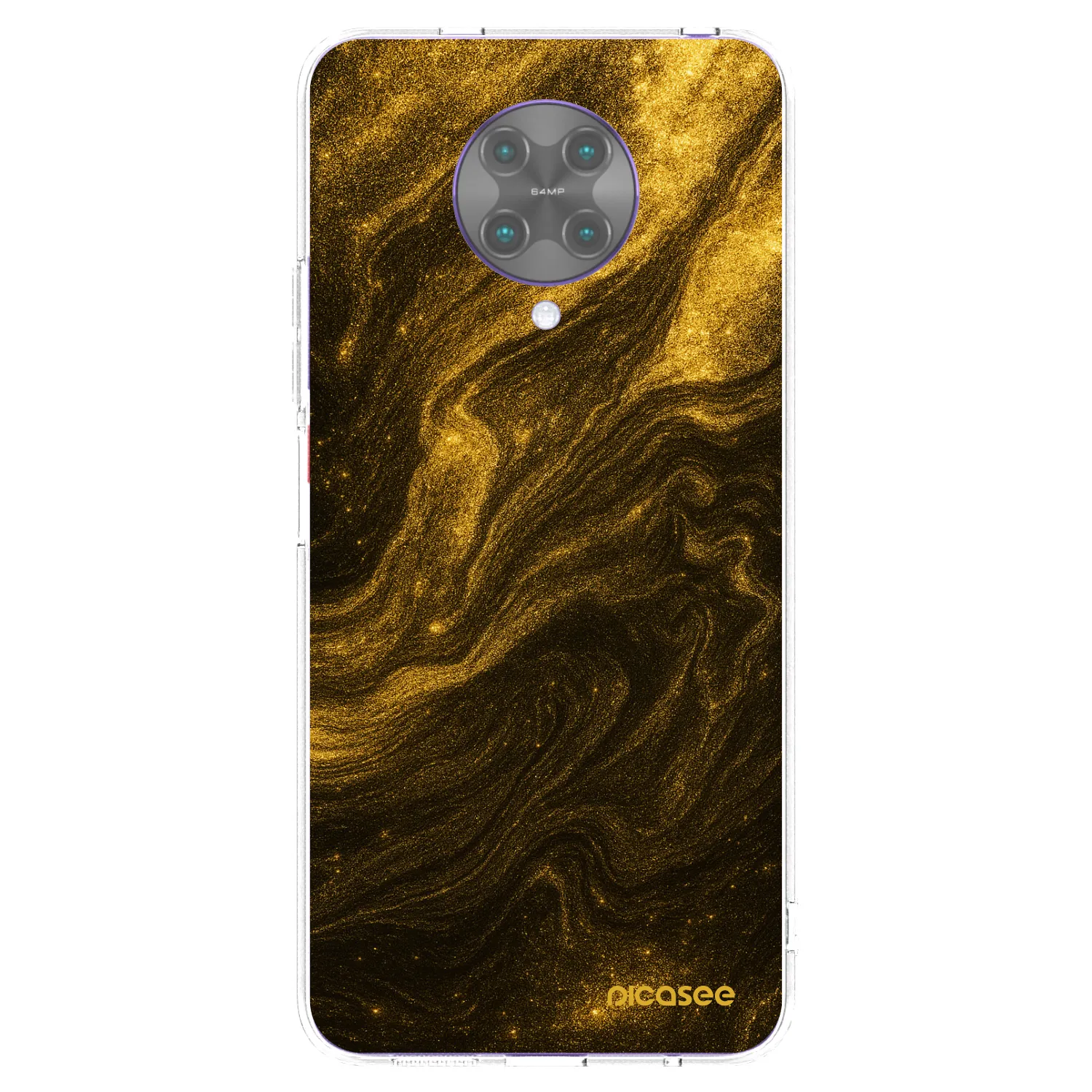 Picasee Xiaomi Poco F2 Pro Hülle - Transparentes Silikon - Black