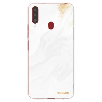 Picasee Samsung Galaxy A20s Hülle - Transparentes Silikon - White