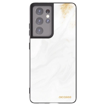 Picasee Samsung Galaxy S21 Ultra 5G G998B Hülle - Schwarzes Silikon - White
