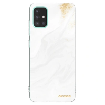 Picasee Samsung Galaxy M31s Hülle - Transparentes Silikon - White