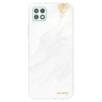Picasee Samsung Galaxy A22 A226B 5G Hülle - Transparentes Silikon - White