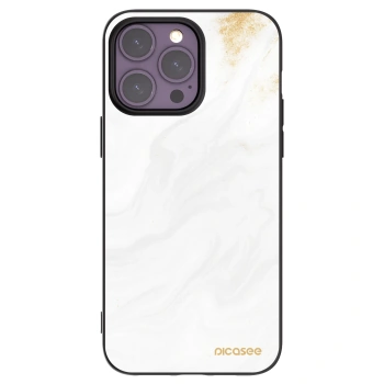 Picasee Apple iPhone 14 Pro Max Hülle - Schwarzes Silikon - White