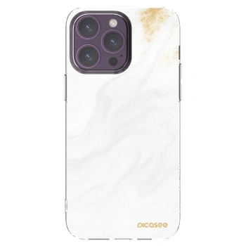 Picasee Apple iPhone 14 Pro Max Hülle - Transparentes Silikon - White