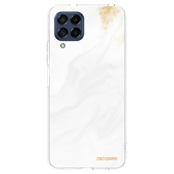 Picasee Samsung Galaxy M53 5G Hülle - Transparentes Silikon - White