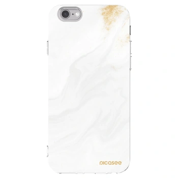 Picasee Apple iPhone 6/6S Hülle - Transparentes Silikon - White