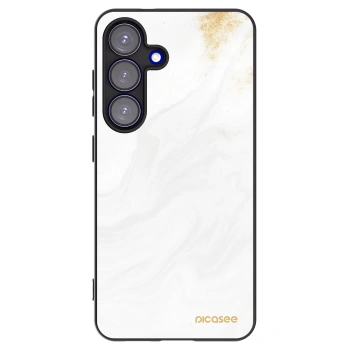 Picasee Samsung Galaxy S25 5G Hülle - Schwarzes Silikon - White