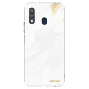 Picasee Samsung Galaxy A40 A405F Hülle - Transparentes Silikon - White
