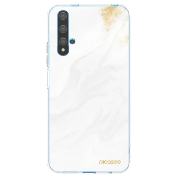 Picasee Huawei Nova 5T Hülle - Transparentes Silikon - White