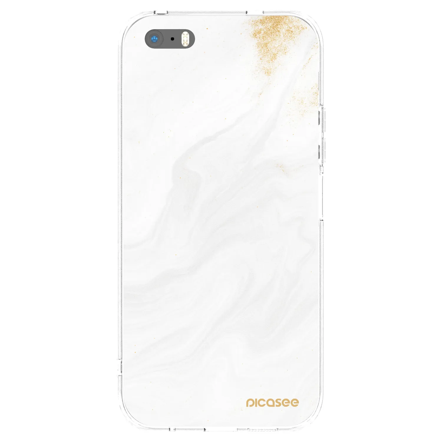Picasee Apple iPhone 5/5S/SE Hülle - Transparentes Silikon - White