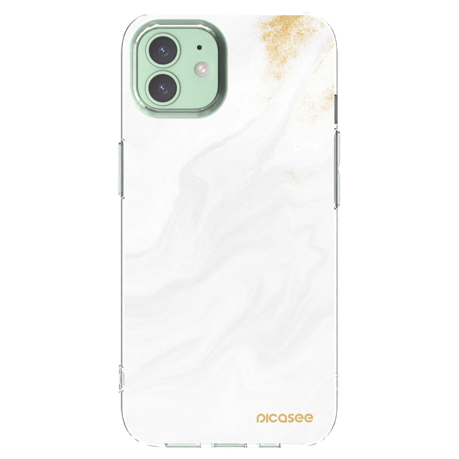 Picasee Apple iPhone 12 Hülle - Transparentes Silikon - White