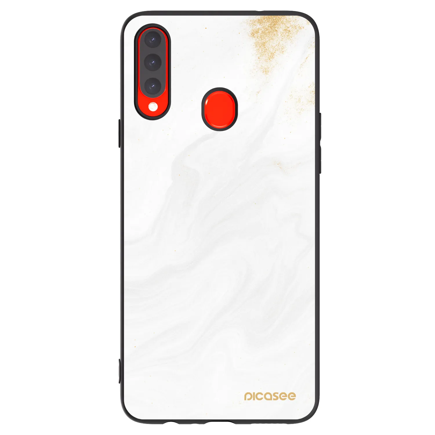 Picasee Samsung Galaxy A20s Hülle - Schwarzes Silikon - White