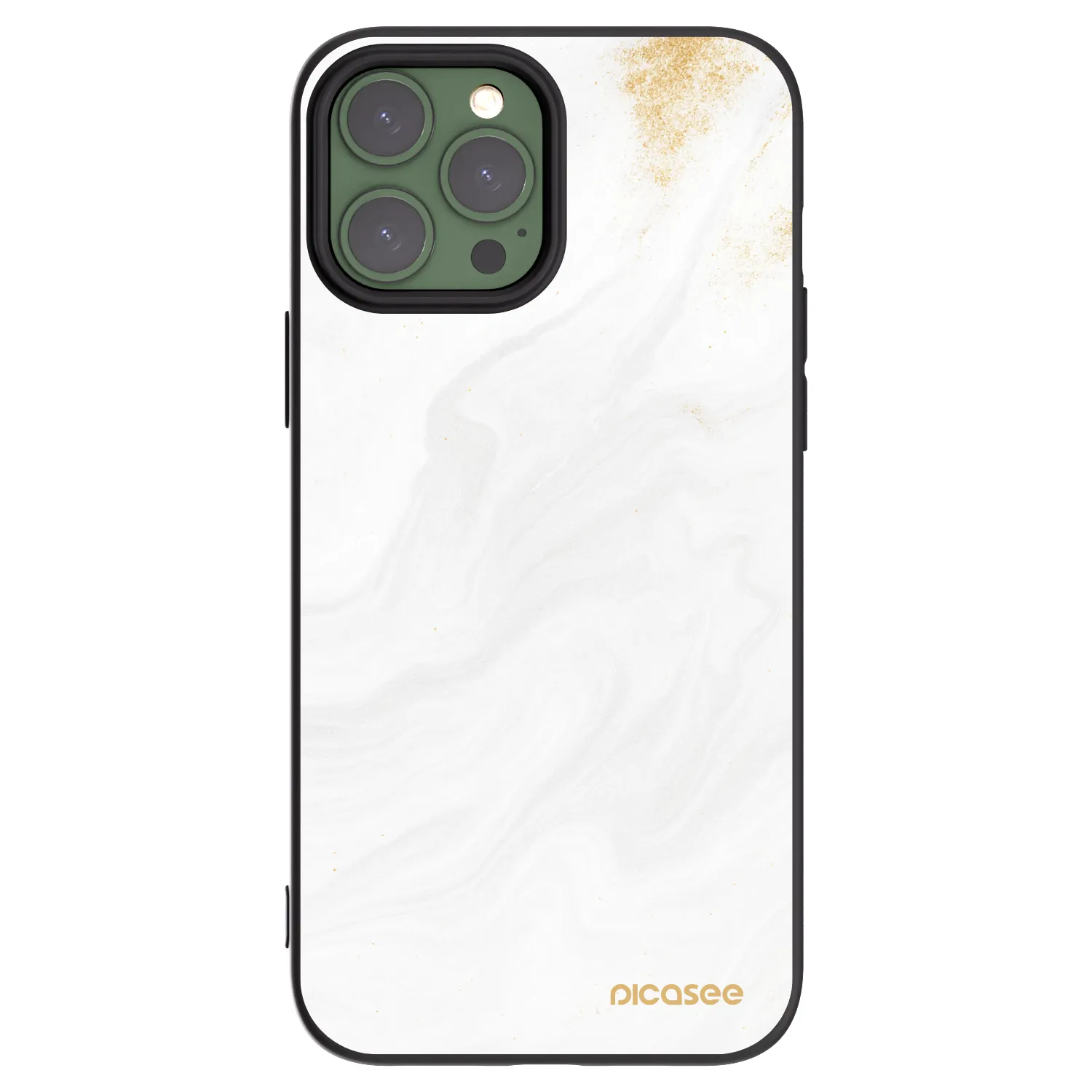 Picasee Apple iPhone 13 Pro Max Hülle - Schwarzes Silikon - White
