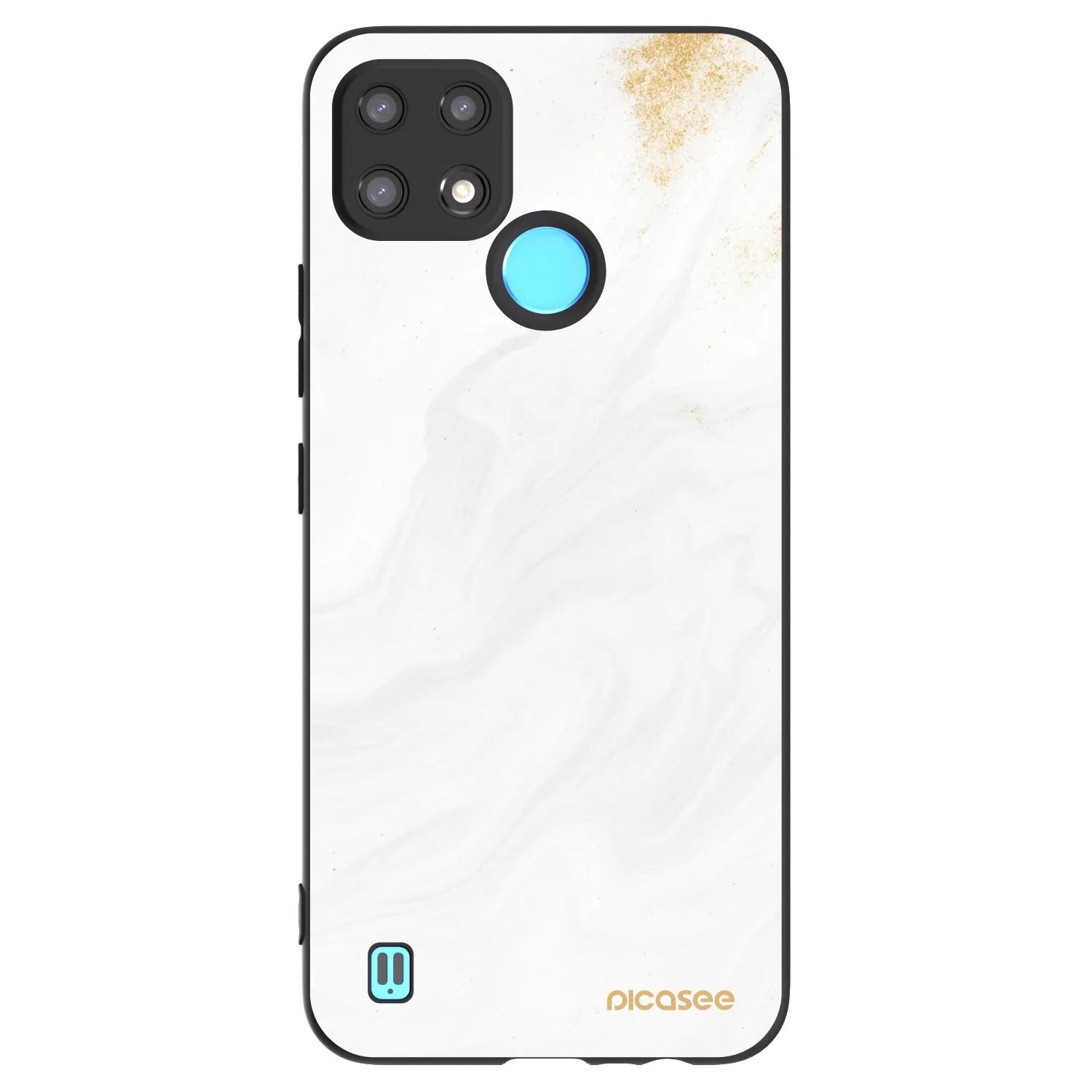Picasee Realme C21 Hülle - Schwarzes Silikon - White