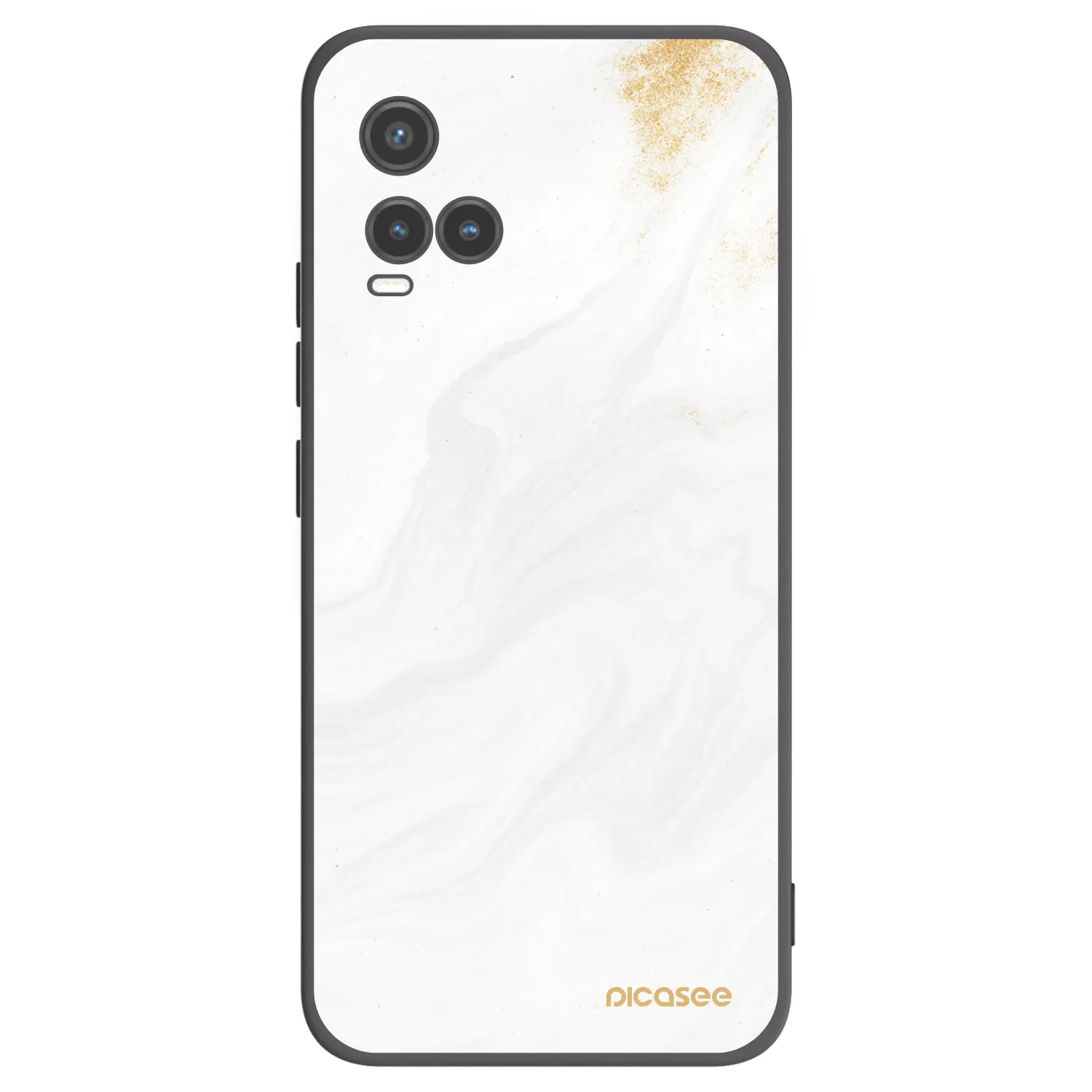 Picasee Vivo Y33s Hülle - Schwarzes Silikon - White