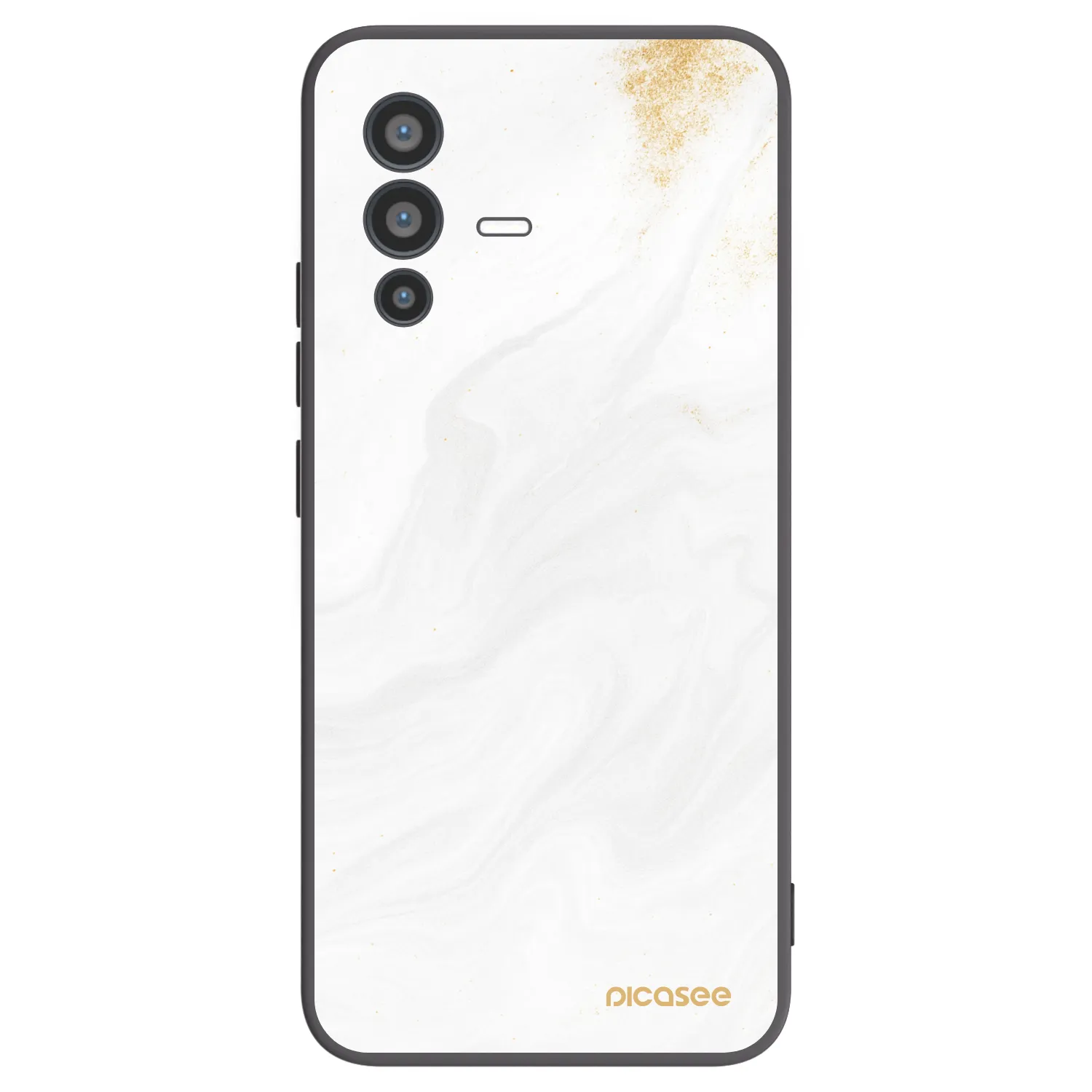 Picasee Vivo V23 5G Hülle - Schwarzes Silikon - White