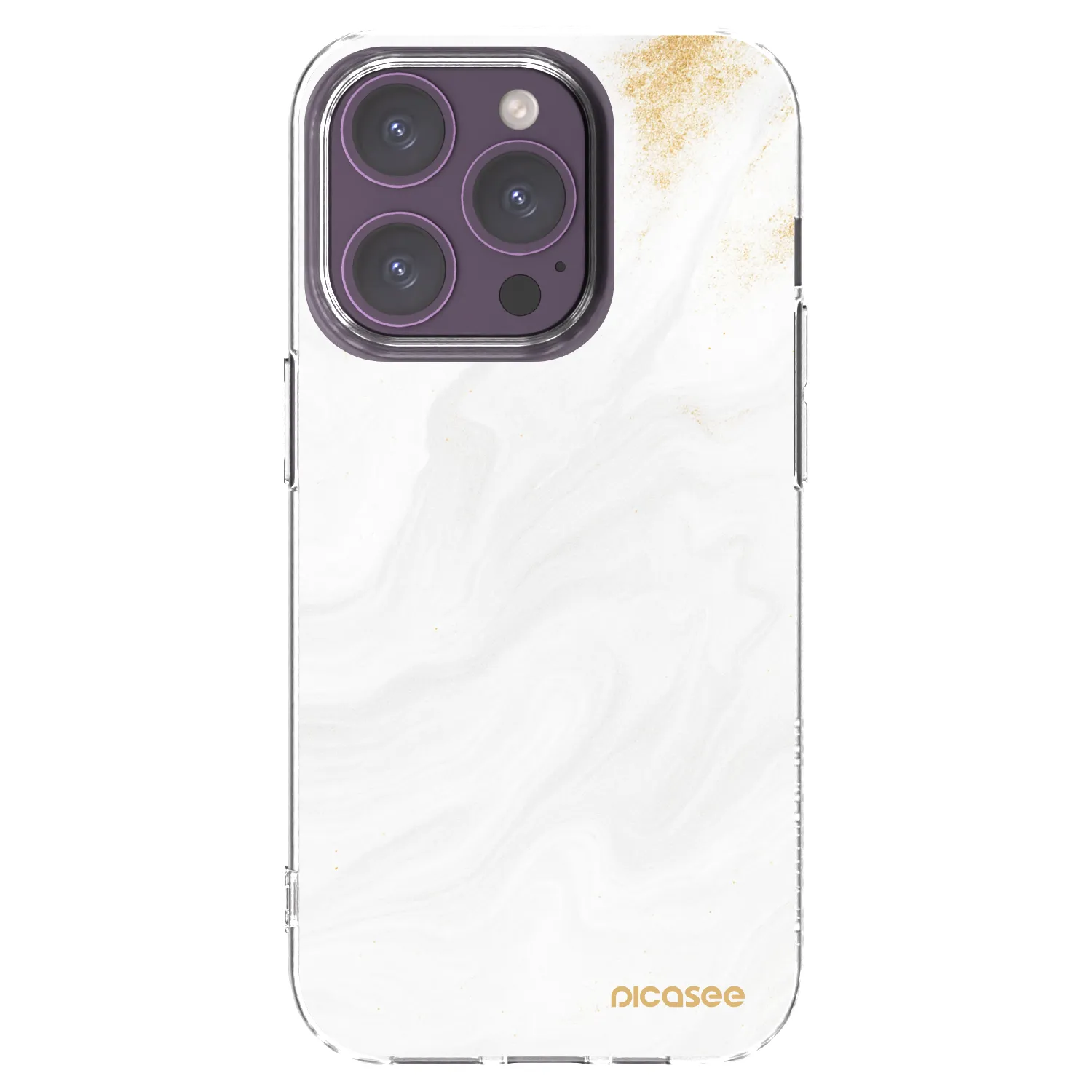 Picasee Apple iPhone 14 Pro Hülle - Transparentes Silikon - White