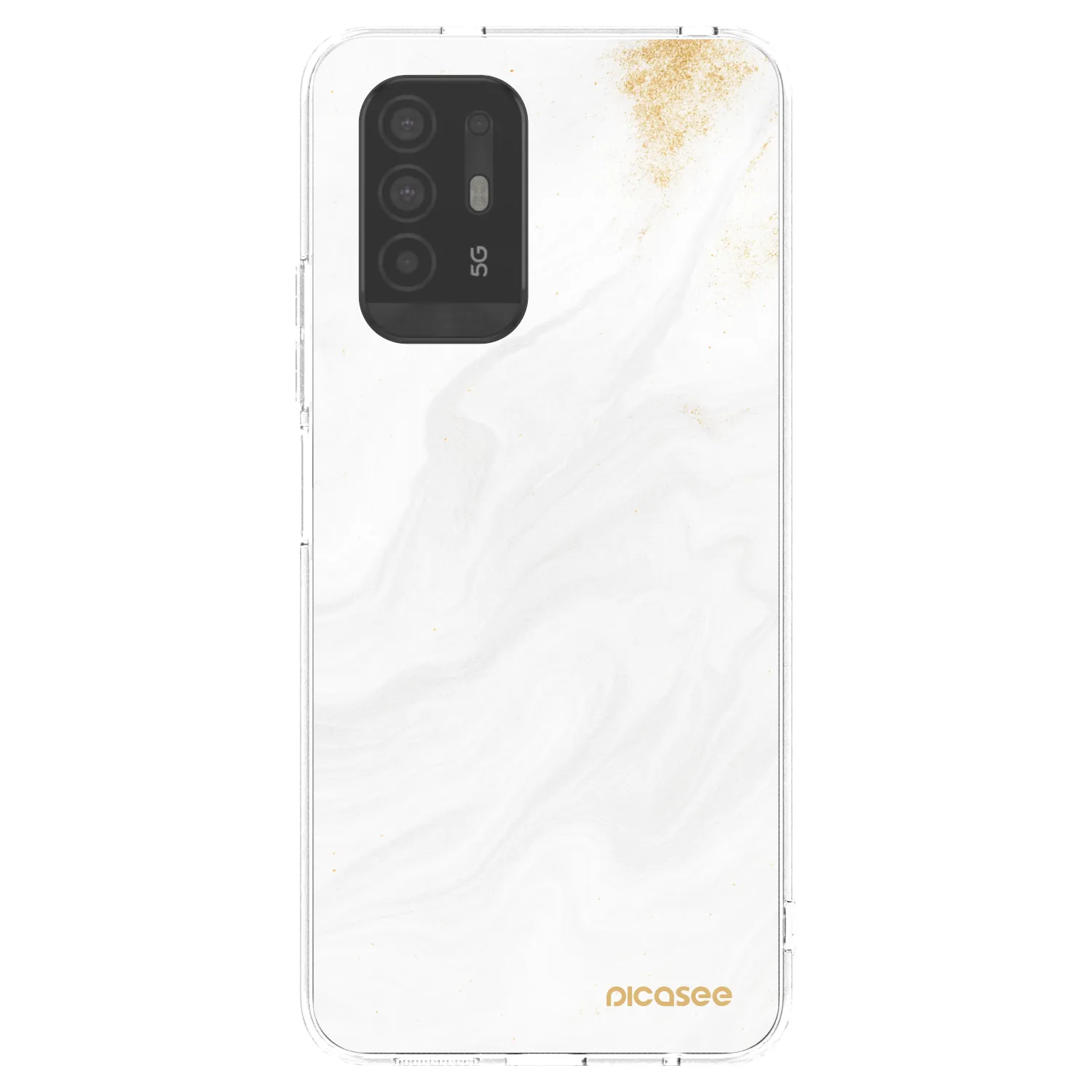 Picasee OPPO A94 5G Hülle - Transparentes Silikon - White