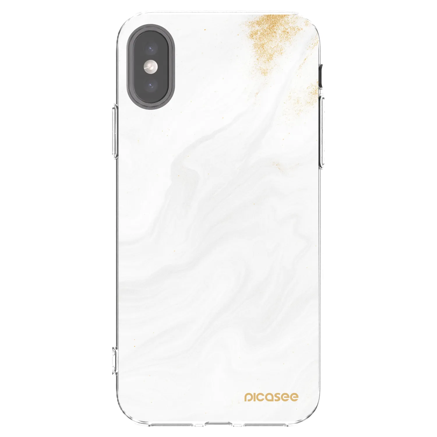 Picasee Apple iPhone X/XS Hülle - Transparentes Silikon - White