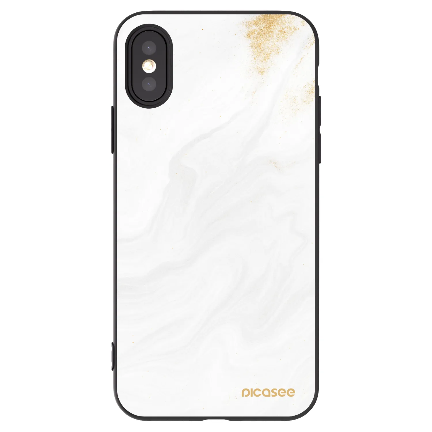 Picasee Apple iPhone X/XS Hülle - Schwarzes Silikon - White