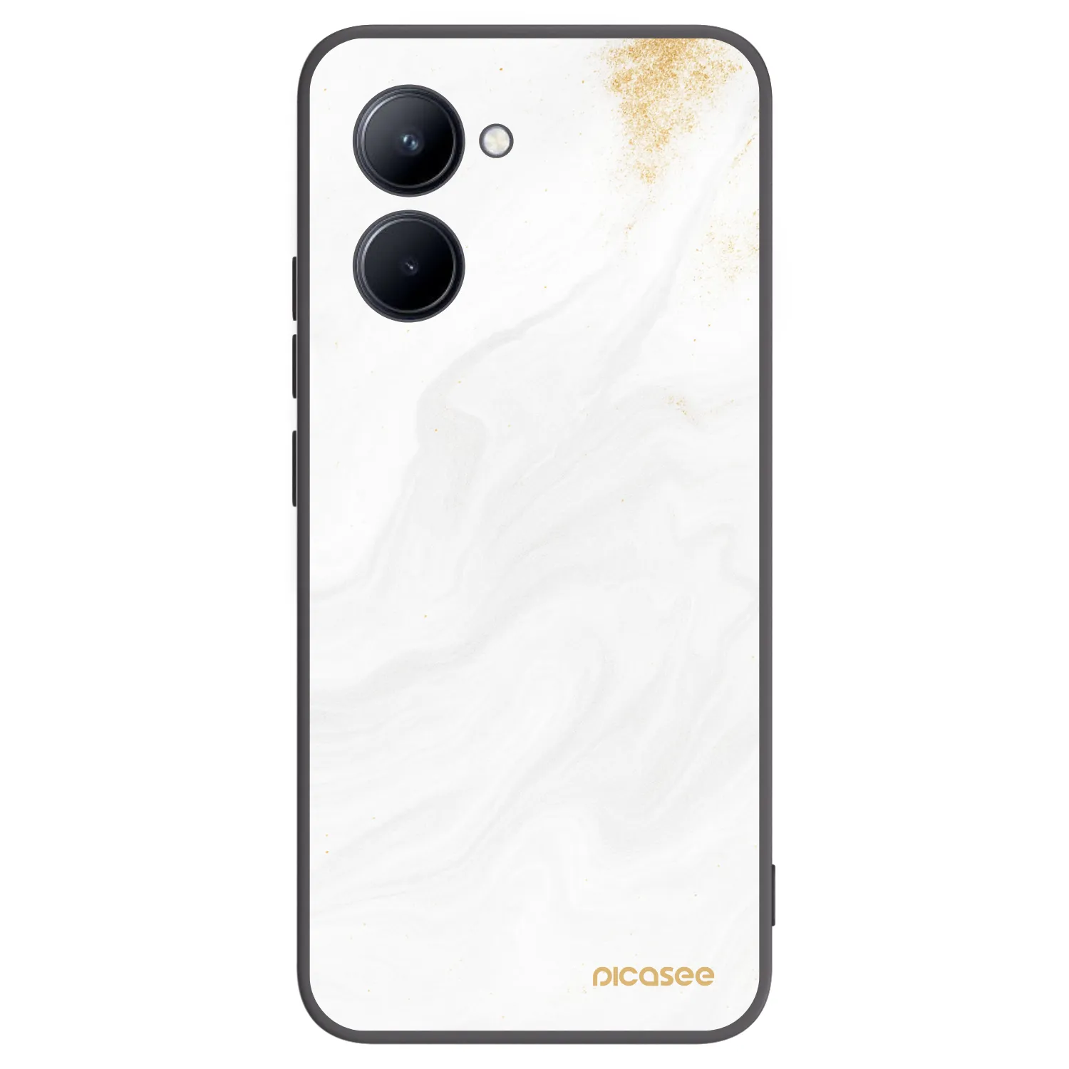 Picasee Realme C33 (2023) Hülle - Schwarzes Silikon - White