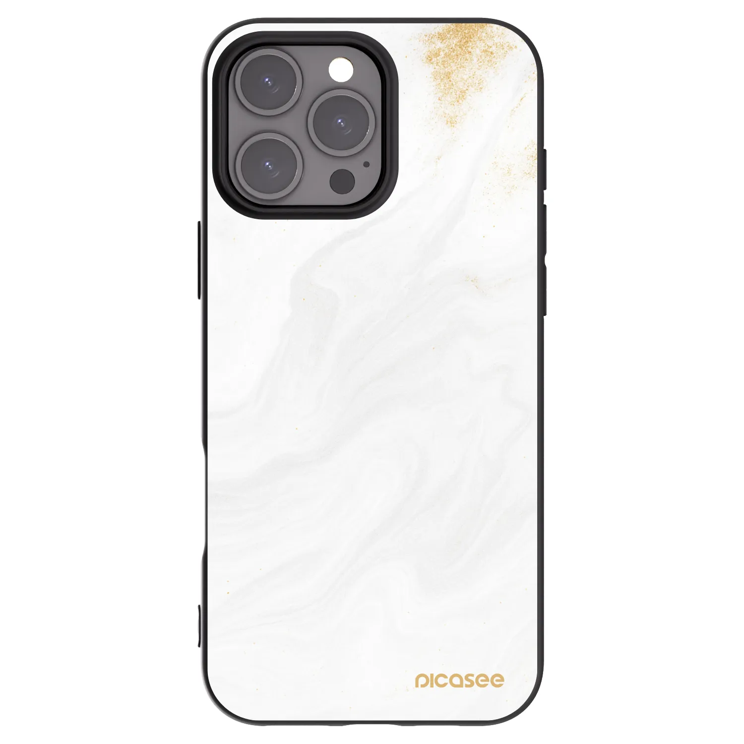 Picasee Apple iPhone 16 Pro Max Hülle - Schwarzes Silikon - White
