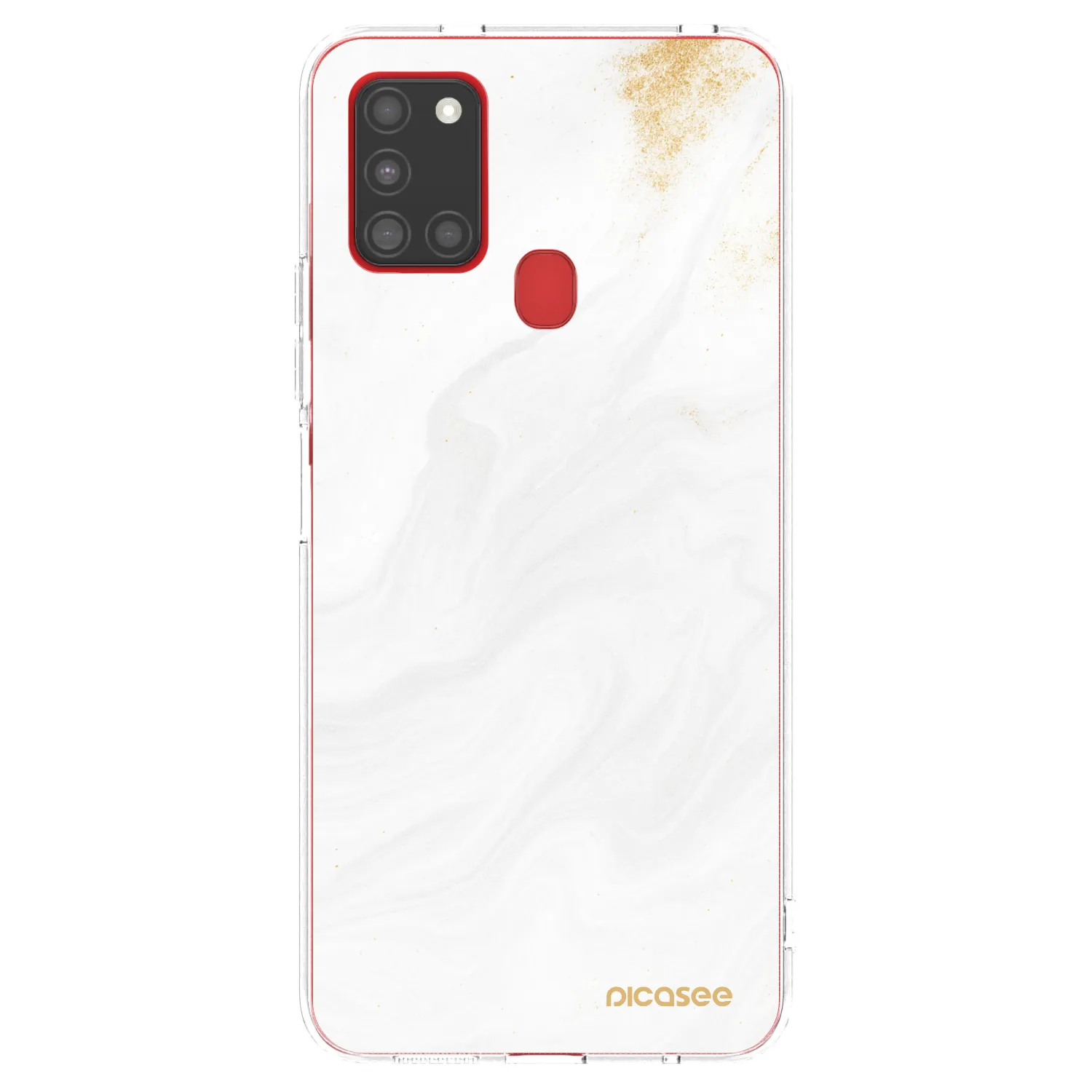 Picasee Samsung Galaxy A21s Hülle - Transparentes Silikon - White