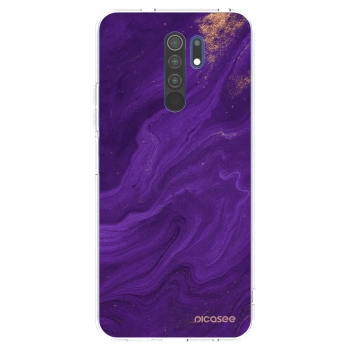 Picasee Xiaomi Redmi 9 Hülle - Transparentes Silikon - Purple