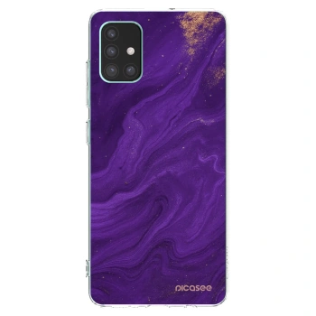 Picasee Samsung Galaxy M51 M515F Hülle - Transparentes Silikon - Purple