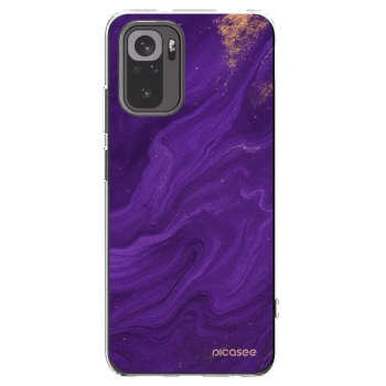 Picasee Xiaomi Redmi Note 10 Hülle - Transparentes Silikon - Purple