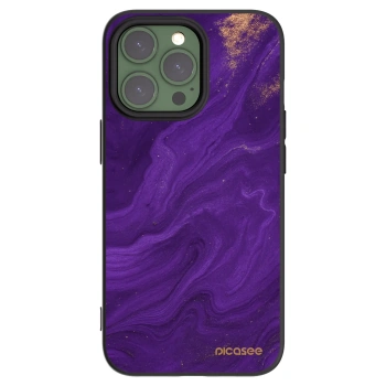 Picasee Apple iPhone 13 Pro Hülle - Schwarzes Silikon - Purple